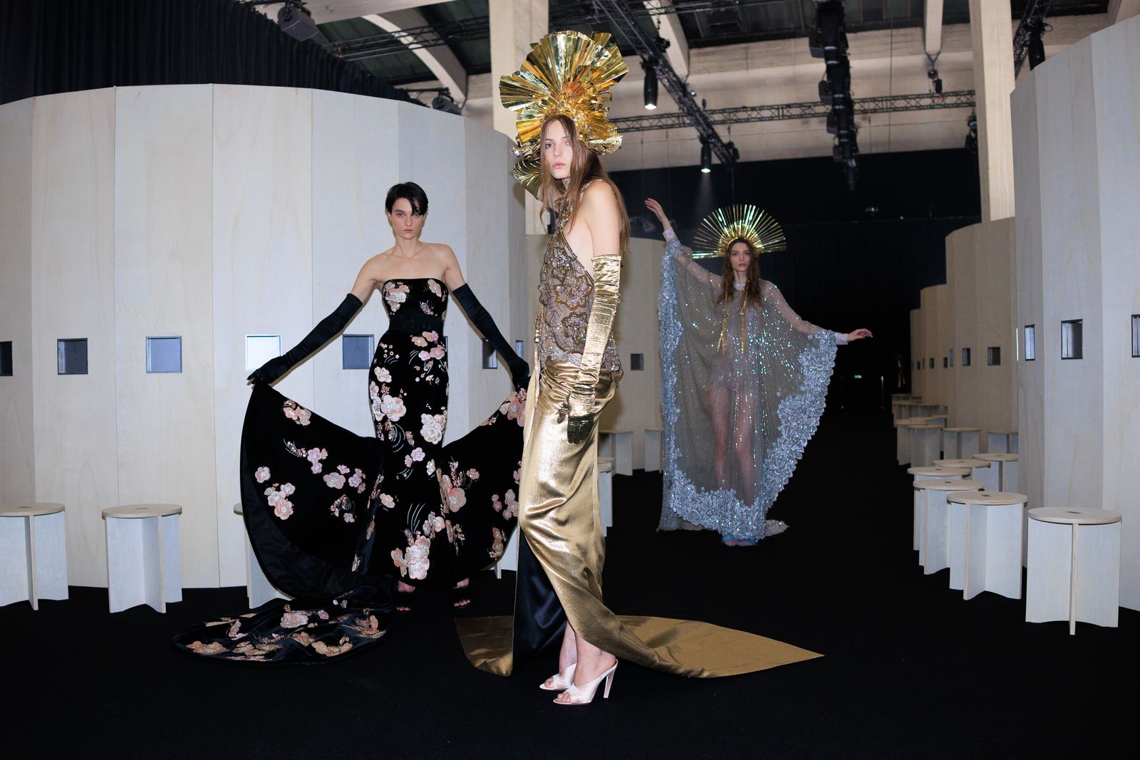 Image may contain Lucy Evans Kelly Harrison Clothing Dress Fashion Dancing Leisure Activities Person and Adult