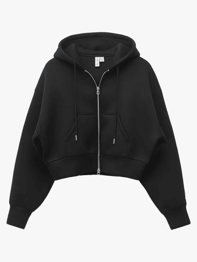 Image may contain Clothing Knitwear Sweater Sweatshirt Hoodie Fleece and Hood