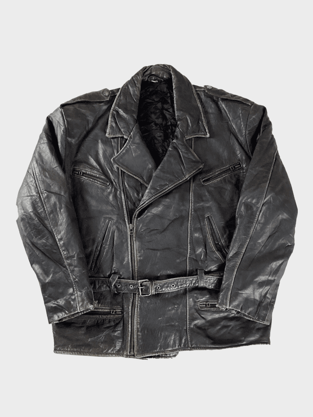 Image may contain Clothing Coat Jacket and Leather Jacket