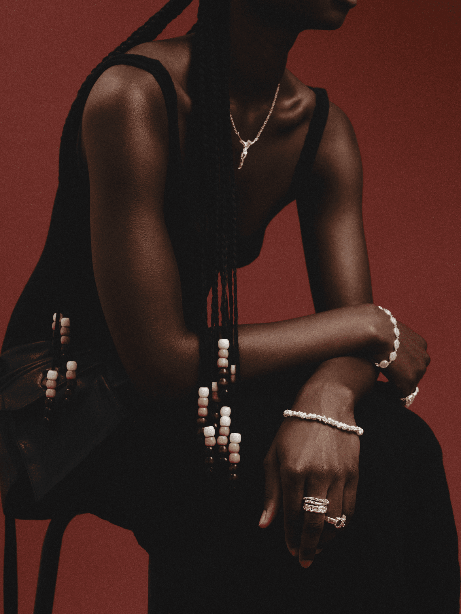 Image may contain Body Part Finger Hand Person Accessories Adult Bracelet Jewelry and Necklace